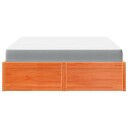  Seng med madrass voksbrun 160x200 cm heltre furu 8721102668289