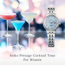 Seiko, Presage Cocktail Time Automatic dameklokke med stållenke og diamanter