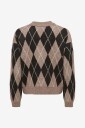 JDY Jdybianka L/S Argyle Pullover Knt Noos   Brown   XL