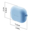 Samsung Galaxy Buds3/Buds3 Pro Silikondeksel med Karabinkroken Hvit