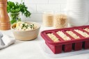 Souper Cubes   Matoppbevaring m/lokk silikon half cup 6x125 ml cranberry
