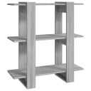 vidaXL Bokhylle/romdeler gr? sonoma eik 80x30x87 cm