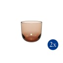Villeroy & Boch Like vannglass 28 cl 2-pakning Clay