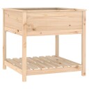 vidaXL Plantekasse med hylle 82,5x82,5x81 cm heltre furu