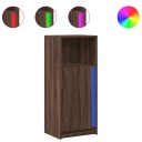  Skjenk med LED brun eik 42,5x34x100 cm konstruert tre 8721102967238