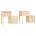vidaXL Nattbord 2 stk 79,5x38x65,5 heltre furu