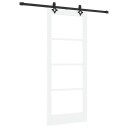 vidaXL skyvedør med hardware sett 'ORKDAL'Hvit solid tre og glass