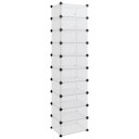 vidaXL Skostativ gjennomsiktig 44x32x174 cm PP