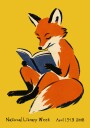 Cozy Fox Reading Book Plakat / 40x50