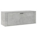 vidaXL Veggmontert skoskap betonggr? 100x35x38 cm konstruert tre