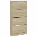  Skoskap med 4 vippeskuffer sonoma eik 80x21x163,5 cm 8721012385603