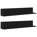  Veggskap 2 stk svart 100x16,5x16,5 cm konstruert tre 8721158650726