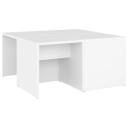vidaXL Salongbord 4 stk hvit 33x33x33 cm sponplate