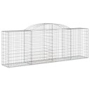 vidaXL Gabionkurver buede 8 stk 300x50x100/120 cm galvanisert jern