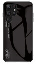 INCOVER Samsung Galaxy S23 Ultra Glass Bakdeksel - Hello - Svart