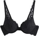 Lindex Malva Push-Up Bra With Lace BLACK 70 C