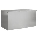 vidaXL Hageoppbevaringsputeeske Stål 100 x 50,5 x 50 cm 220 sølv