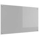 vidaXL Kjøkkenbakplate Lysegrå 100 x 60 x 0,6 cm herdet glass