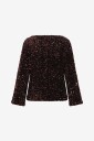 Vila   Topp viFaith Boat Neck L/S Sequin   Brun