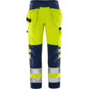 Fristads 2641 GPLU Arbeidsbukse varselgul/marineblå D100