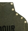 Zadig & Voltaire Genser   Ull   Grønn Melert m. Tekst/Knapper   Zadig & Voltaire   8 år 128   Genser