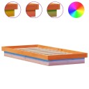  LED-sengeramme voksbrun 100x200 cm heltre furu 8721012362291