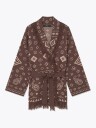 Vero Moda Scarlette Long Sleeve Tassle Jacquard Cardigan Brun XXL
