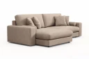 Arken Lyx 4 seter Vendbar L formet Dyp Divansofa i stoff   Beige