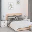 vidaXL Nattbord 2 stk hvit 40x34x45 cm heltre furu