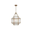 Morris taklampa Gilded Iron/frostat glas