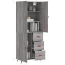 vidaXL Highboard grå sonoma 69,5x34x180 cm konstruert tre 8720845411305