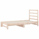 vidaXL Uttrekkbar dagseng 2x(90x200) cm heltre furu
