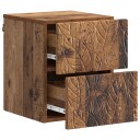  Vegghengt Nattbord Gammelt tre 34,5 x 33 x 40 cm Konstruert tre