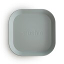 mushie Firkantet tallerken 2 stk, Sage