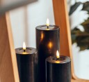 Deluxehomeart Real Flame LED-kubbelys 7,5x20 cm sort