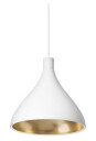 Pablo Swell Single Taklampe Medium Hvit/ Messing