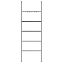 vidaXL Håndklestige 5 etasjer svart 58x175 cm jern
