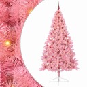  Kunstig Forhåndsopplyst Juletre med 300 LED Rosa 240 cm PVC