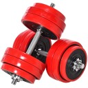 Justerbart manualsett 20/30kg stål rød/svart