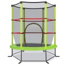 Ø140 cm hagetrampolin med sikkerhetsnetttrampolin kan holde opptil 135 kg for barn fra 3 år og over grønn