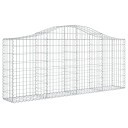 vidaXL Gabionkurver buede 5 stk 200x30x80/100 cm galvanisert jern