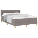  BoxSpring Seng med Madrass Taupe 140x200 cm Stoff
