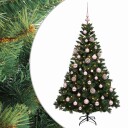 vidaXL Kunstig juletre med kuler 120 cm 150 LED-lys Varmhvit