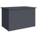 vidaXL Hageoppbevaringsputeeske Stål 80 x 50,5 x 50 cm 180 Antrasitt