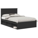  Sengestamme med hodegjerde Svart 120 x 200 cm Massiv furu