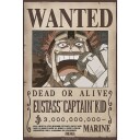 One Piece Plakat 52 x 38 cm Wanted Kid Wano