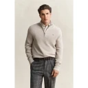 Gant Waffle Knit Half Zip Sweater   Beige   XL