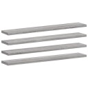  Vegghyller 4 stk grå sonoma 60x10x1,5 cm konstruert tre 8721012209268
