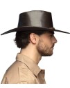 Cowboyhatt i Imitert Skinn – Mørk brun