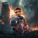 Iron Studios Captain America Minico-figur fra Infinity Saga